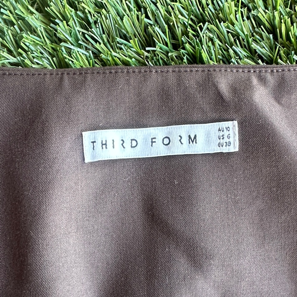 Third Form Metropolis Waistcoat Brown Button-Front Vest  Size 6 - Picture 2 of 7